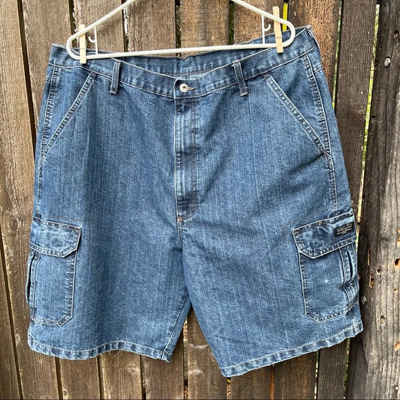 Wrangler Men’s Cargo Denim Jeans Shorts Sz 40 - Picture 4 of 13